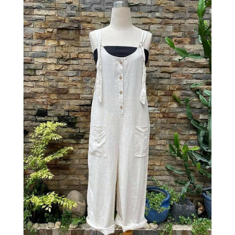 Áo Nữ Jumpsuit chất linen Dễ phối áo