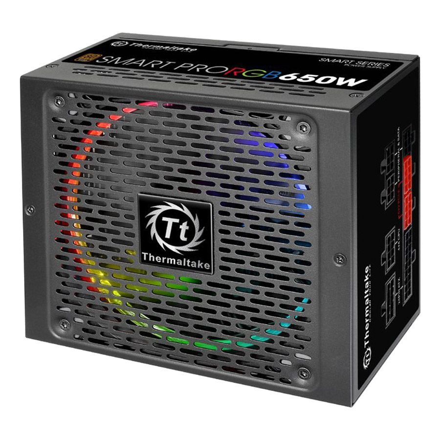 Nguồn Máy Tính PSU Thermaltake Smart Pro RGB 650W Bronze PS-SPR-0650FPCBEU-R 120mm - Hàng Chính Hãng