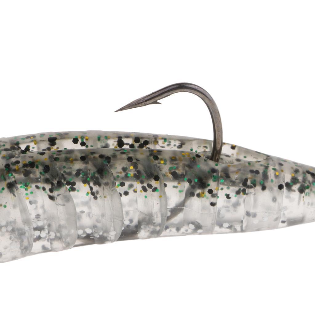 Lead Jig Head Bait Lure Artificial Soft Lure Bait Crankbait with Barbed Hook