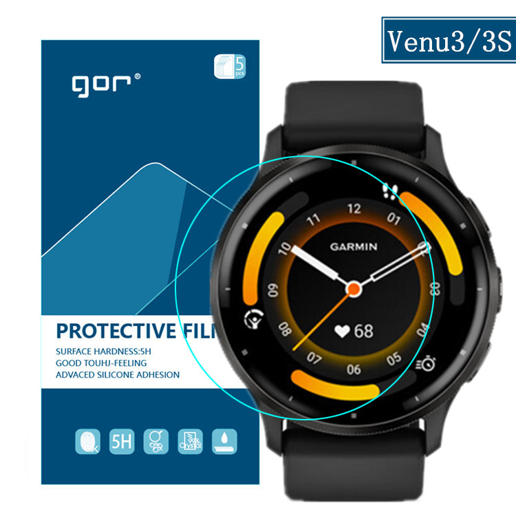 Bộ 5 miếng dán dẻo Gor TPU HD cho Garmin Venu 3/ Venu 3S/ Venu SQ chống trầy xước_ Hàng chính hãng