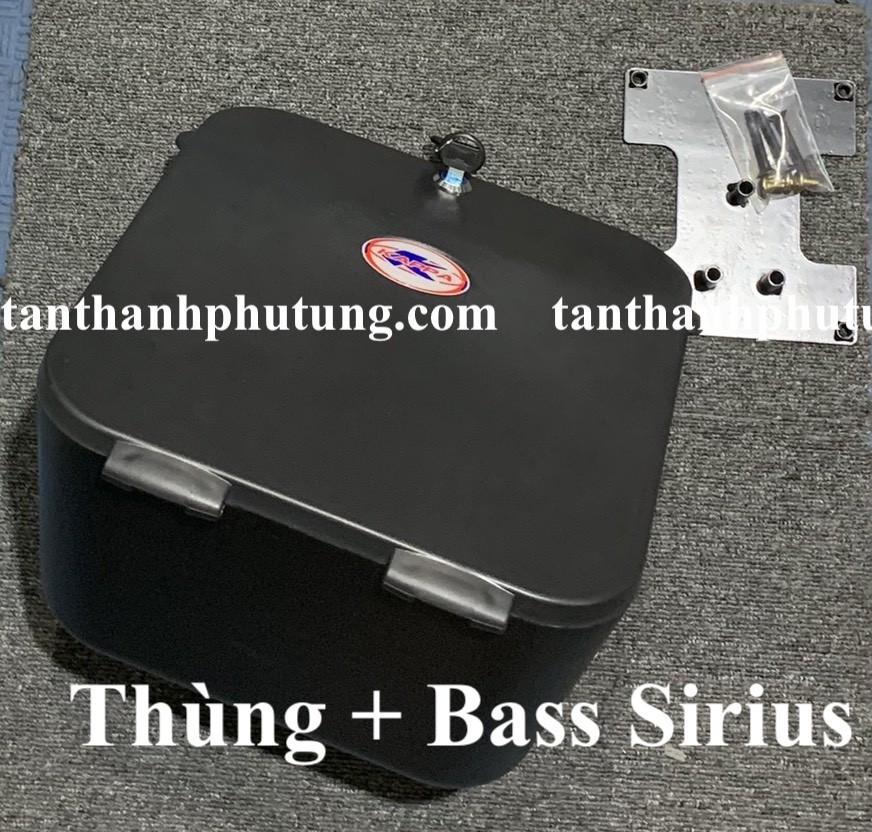 Thùng nhựa gắn trước dành cho Wave nhỏ, Wave RS, Sirius kèm bass chìa khoá