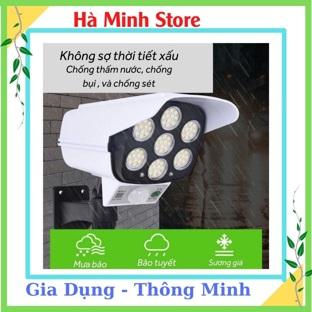 Đèn Năng Lượng Mặt Trời Giả Camera, 3 Chế Độ Sáng, Cảm Biến Chuyển Động, Có Điều Khiển - Đèn Chống Trộm