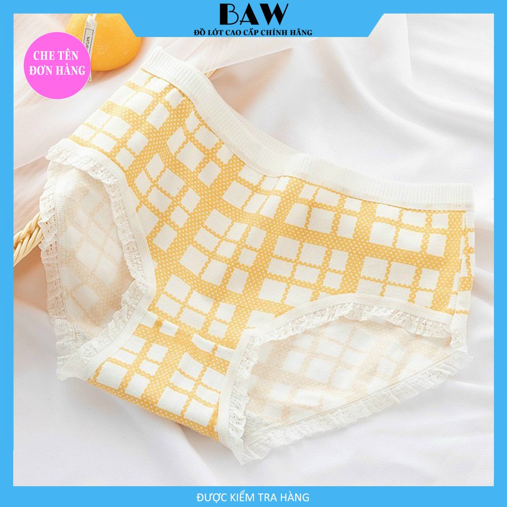 Bộ 5 Quần Lót Nữ Cotton Lót May Chống Viêm, Quần Chip Nữ Kháng Khuẩn Cao Cấp Thương Hiệu BAW NT722