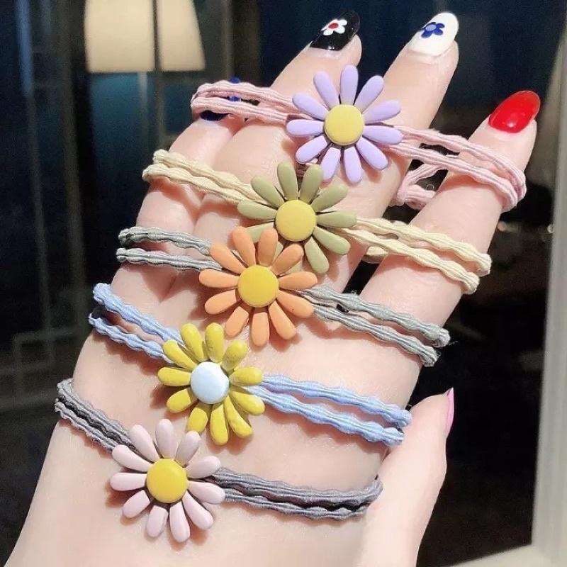 Dây Cột Tóc Hoa Cúc Thời Trang Xinh Xắn Nhiều Màu