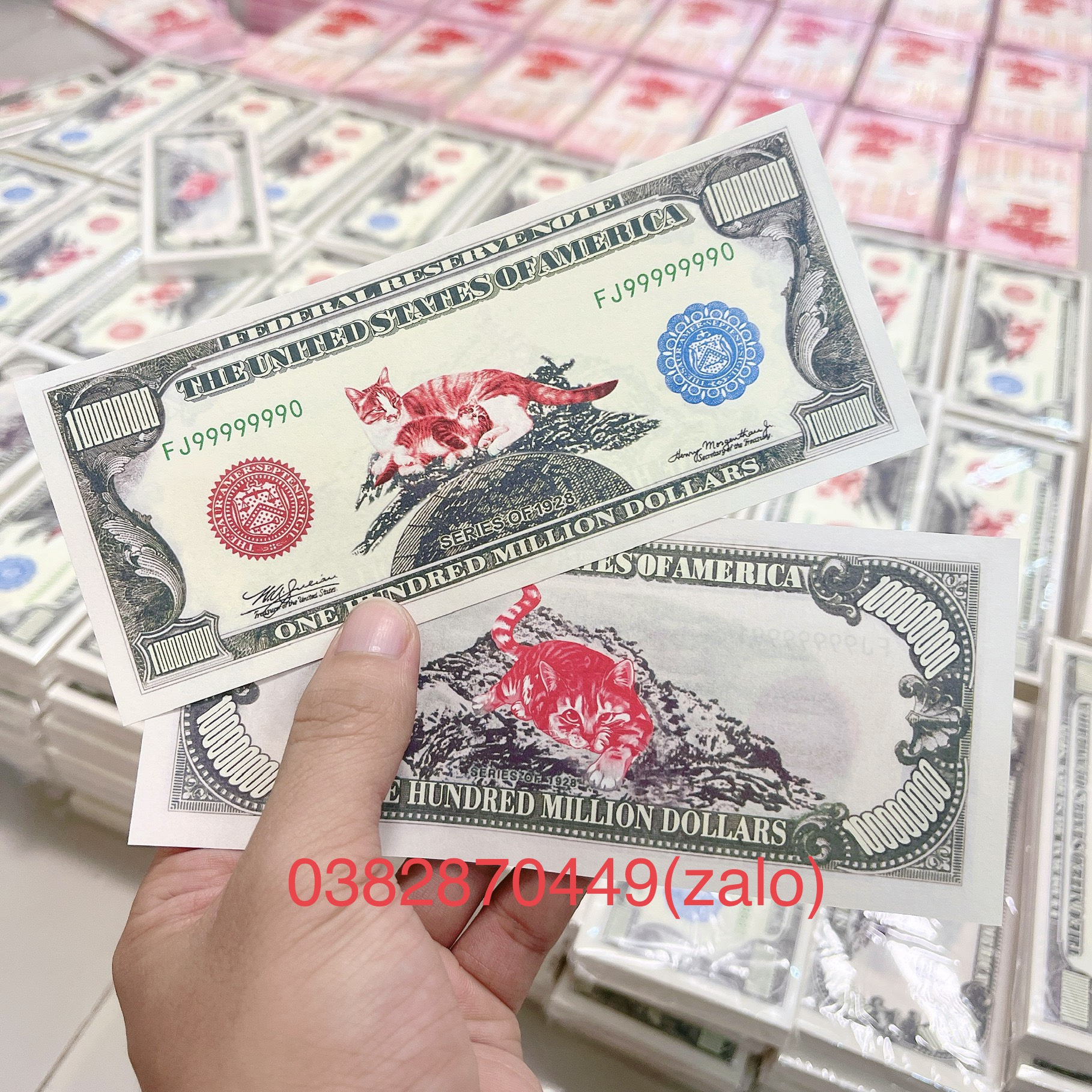 Tiền Hình Con Mèo Kỷ Niệm 100 Triệu Đô - USD Bảo An Lì Xì Tết 2023 Tặng Bao Lì Xì Cao Cấp