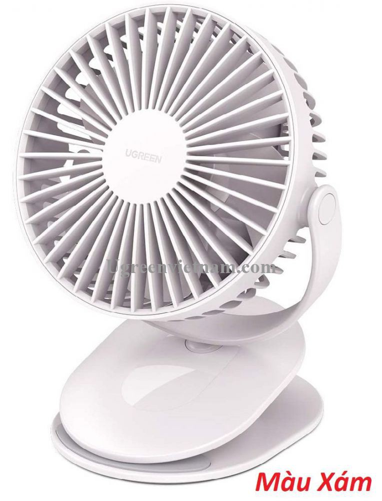Quạt bàn màu xám Ugreen 80907 2000mah 360 độ LP308 - Hàng Chính Hãng