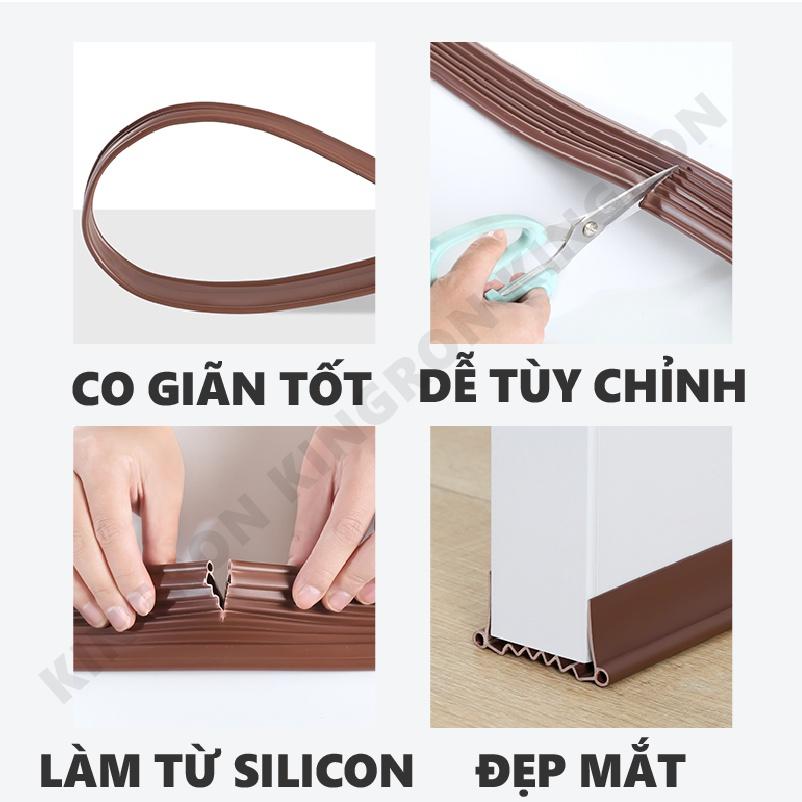 Nẹp mút ZICZAC thế hệ mới chắn cửa chống côn trùng Thanh chặn gió khe cửa chống thoát hơi gió điều hòa KINGRON