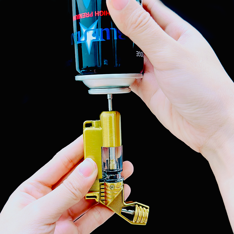 Bật lửa hột quẹt khè ngang BAIRUI BR654 hình trụ gas lộ thiên - xài gas