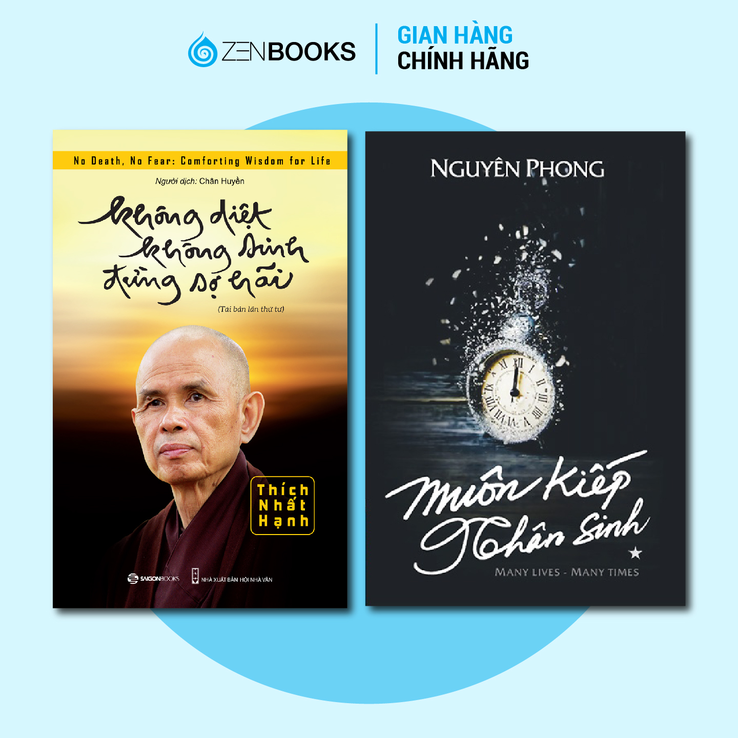 Combo Sách Muôn Kiếp Nhân Sinh Tập 1  Không Diệt Không Sinh Đừng Sợ Hãi Bộ 2 Cuốn