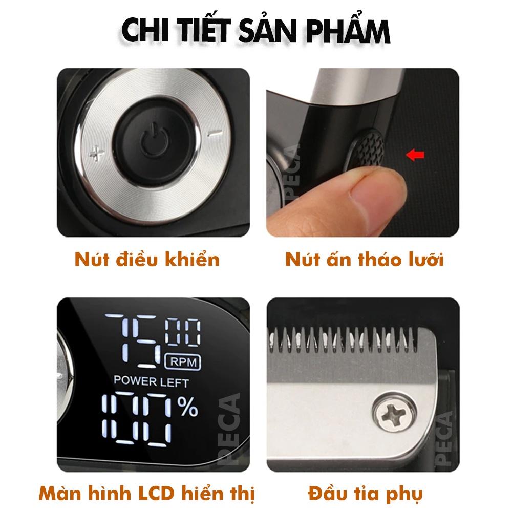 Máy cạo râu lưỡi kép nổi 3D Kemei KM-2026 điều chỉnh 3 mức tốc độ cạo công suất mạnh 5W có thể dùng cạo đầu, fade trắng