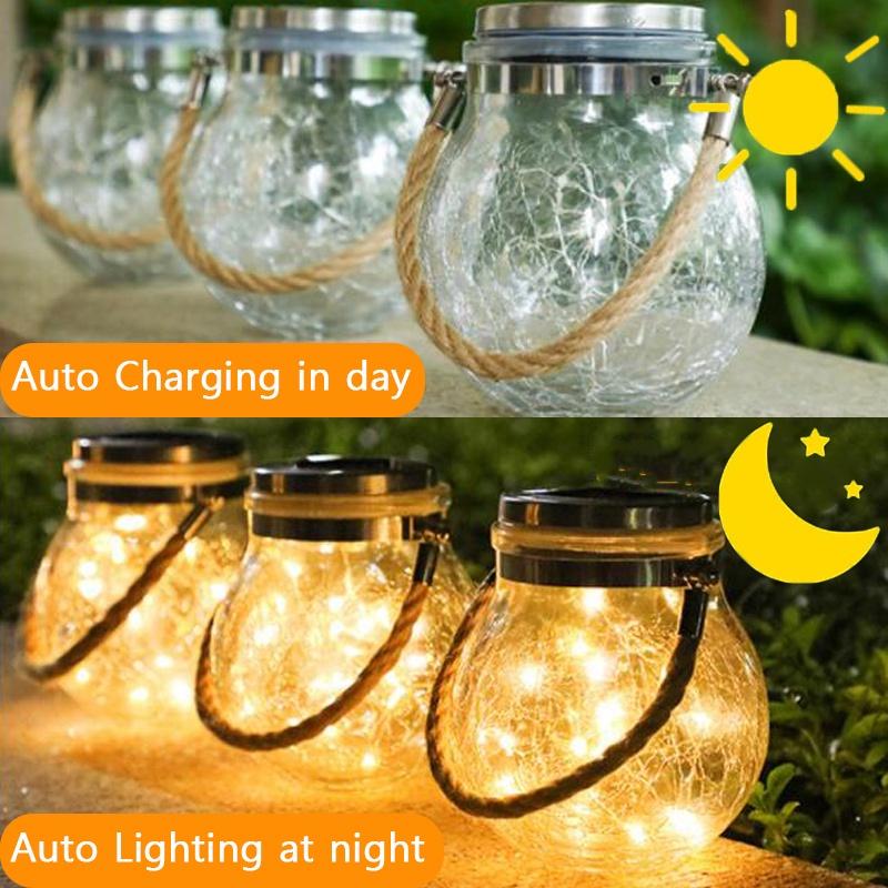 Đèn Lồng Treo Trang Trí 30 LED Chống Nước Sử Dụng Năng Lượng Mặt Trời