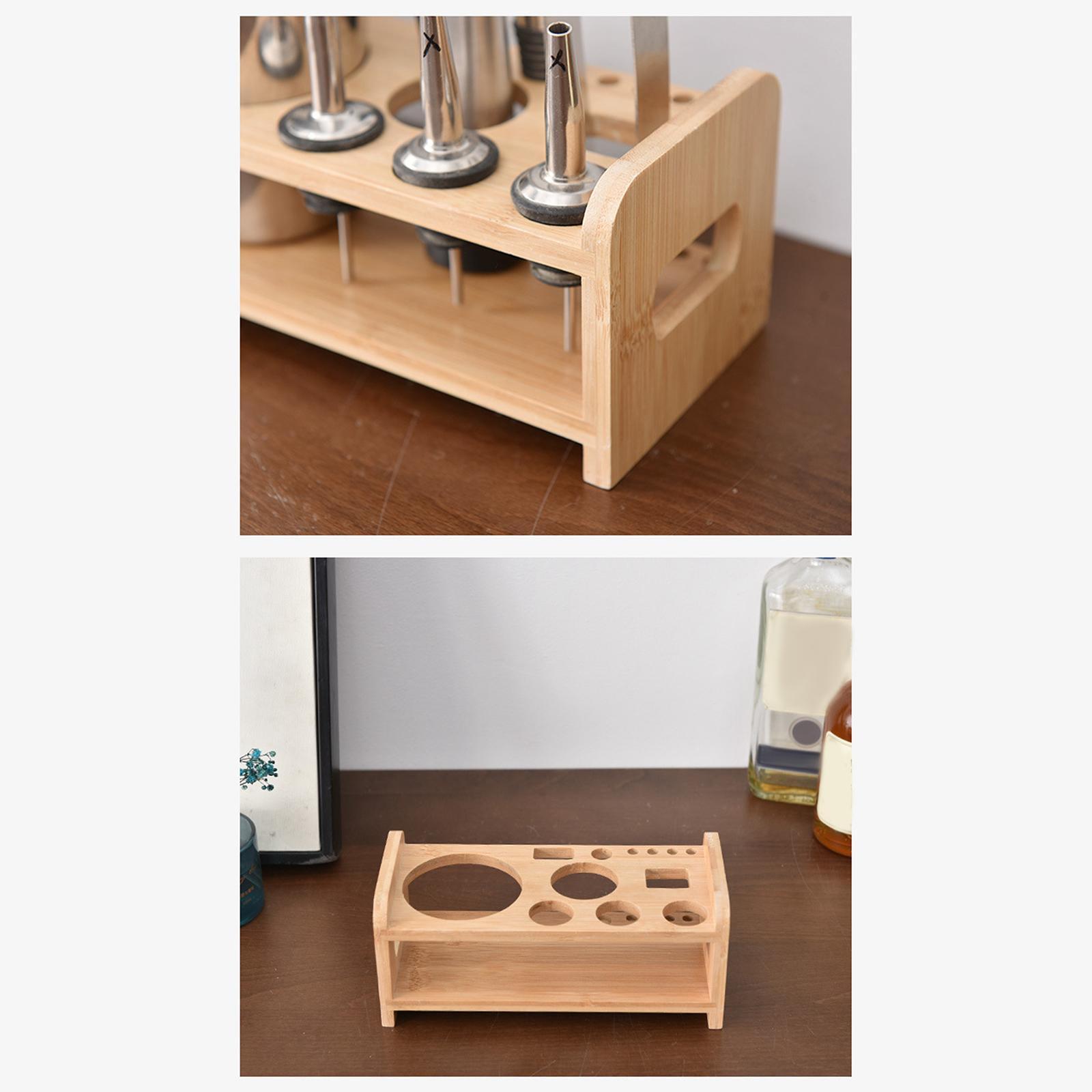 Bartending Tool Stand Wooden Durable Cocktail Shaker Bartender Stand for Bar