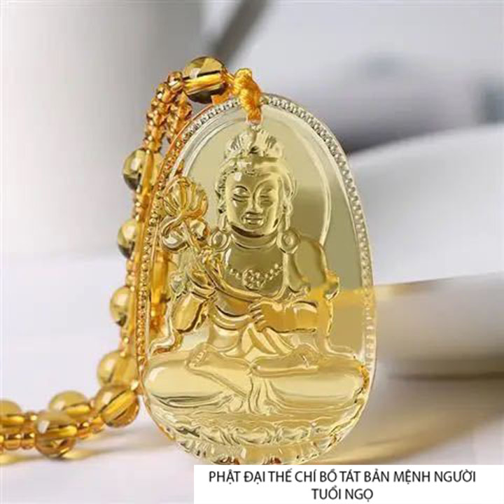 Chuỗi hạt dây chuyền vòng đeo cổ mặt phật bản mệnh người tuổi ngọ - Phật Đại Thế Chí Bồ Tát - Mang lại bình an may mắn tài lộc sức khỏe
