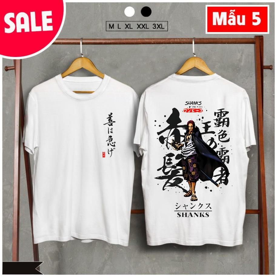 GIÁ GIẺ Áo thun One Piece Shanks tóc đỏ T03 mẫu mới cực đẹp, áo phông One Piece anime manga Unisex form Nam Nữ