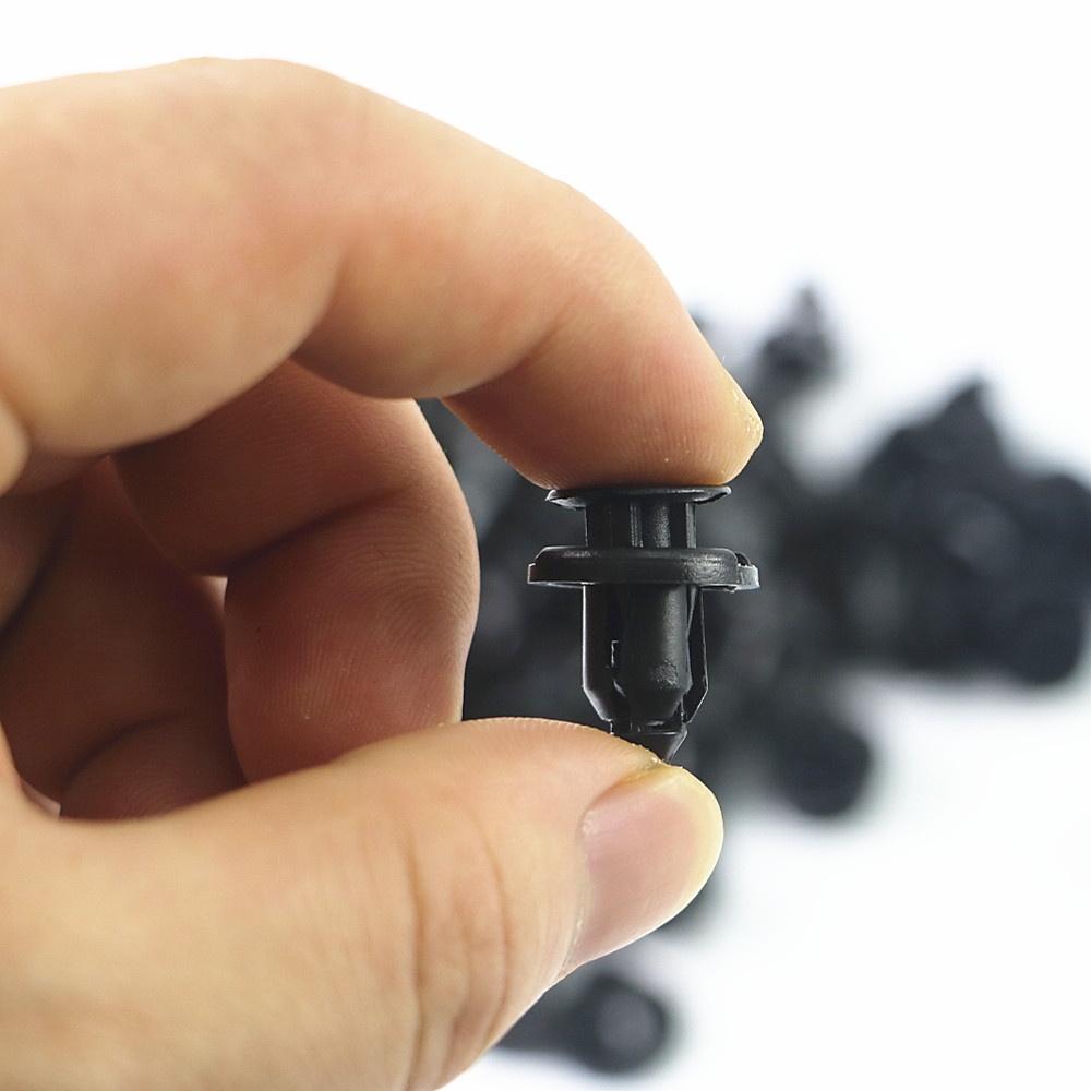 FENDER Set 50 Đinh Tán Nhựa Màu Đen Đường Kính 8mm Cho Xe Hơi