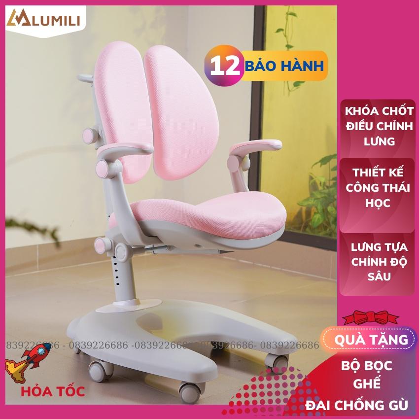 Ghế học sinh cho trẻ em thông minh chống gù chống cận, điều chỉnh 3 chiều V804 mới, thiết kế lưng đôi, đệm cao su