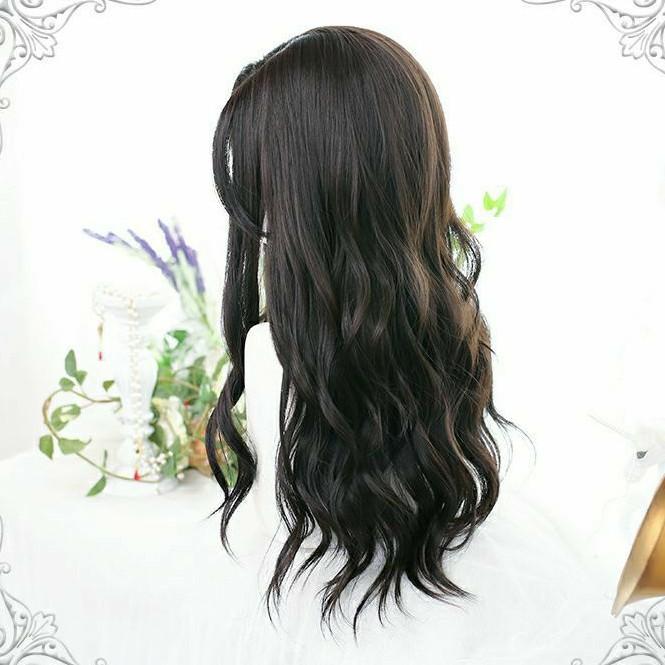 [Sẵn] Wig teen/lolita/cosplay đen BHT071 (tóc giả nguyên đầu xoăn trục) [Miu Cosplay