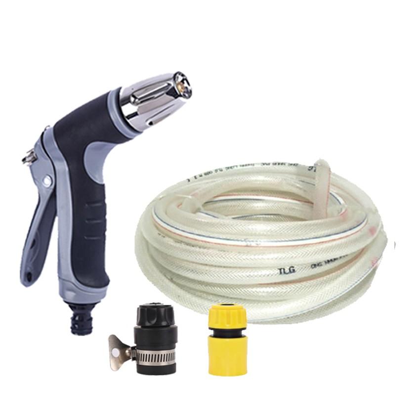 Bộ dây và vòi xịt tăng áp rửa xe tưới cây 3-5M 206817