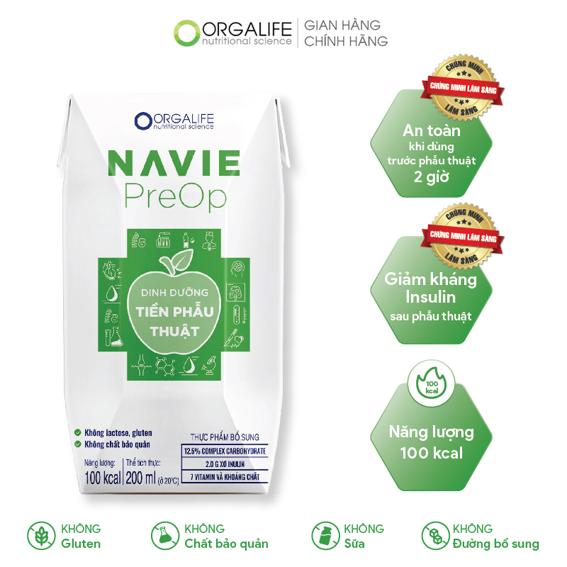 Navie Preop thực phẩm dinh dưỡng - Thùng 36 - Dinh dưỡng tiền phẫu thuật
