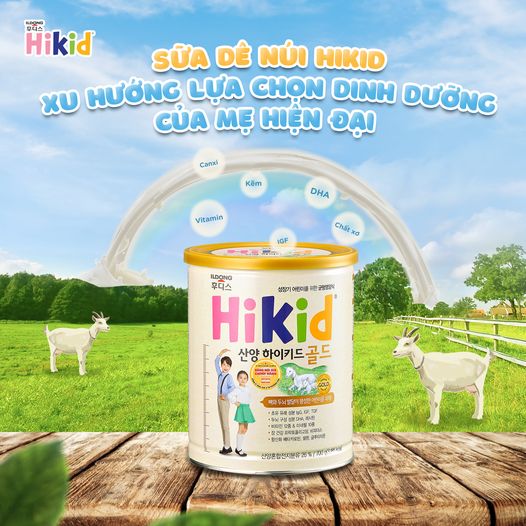 Sữa Dê Hikid 700g (1-9 tuổi) - Nhập khẩu Hàn Quốc