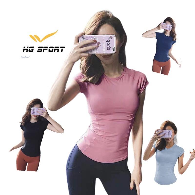 Đồ Tập Gym Nữ Áo Tập Yoga, Thể Thao, Áo Thun Spandex ngắn tay cao cấp AP802