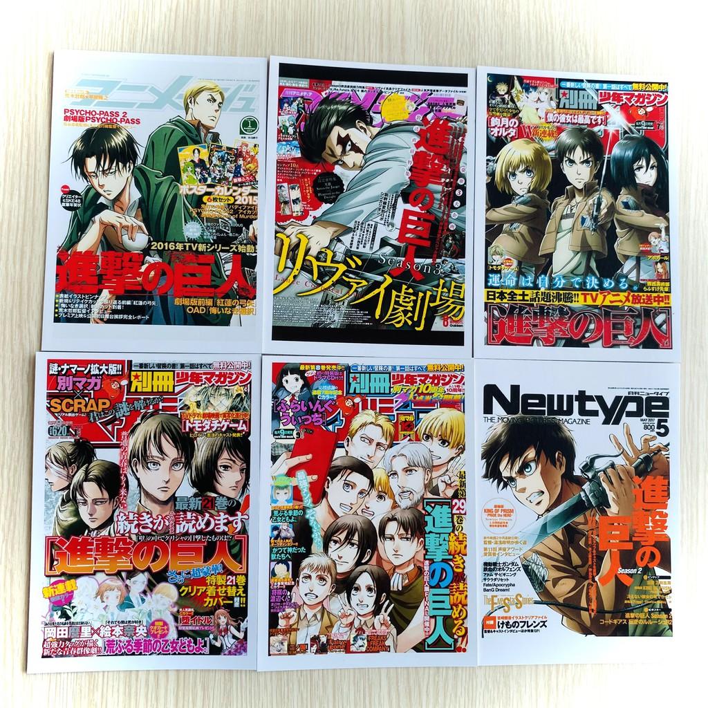 Bộ 20 tấm postcard anime Đại Chiến Người Khổng Lồ - Attack On Titan