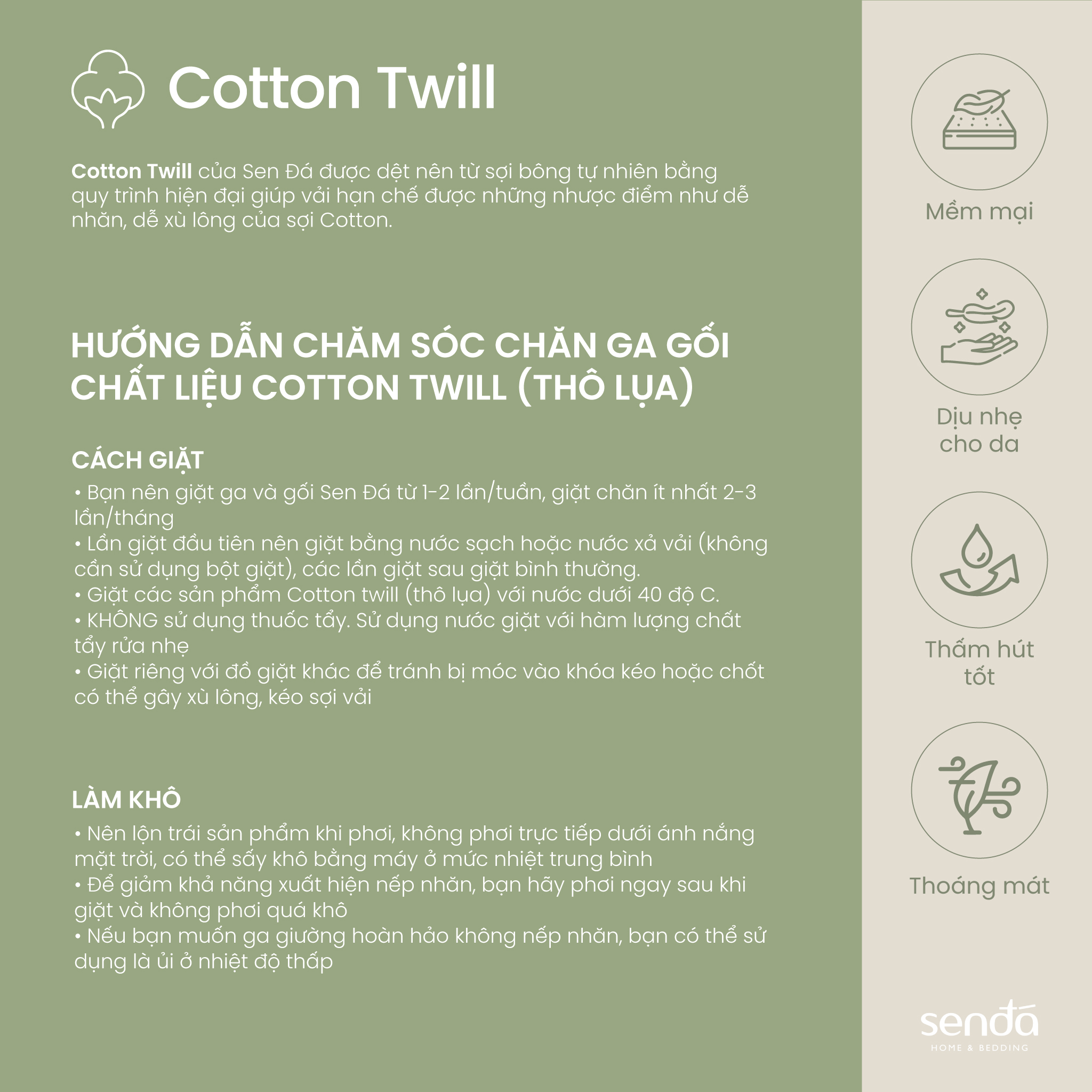 Vỏ gối Cotton Twill Hàn Quốc 50x70 45x65 cm Sen Đá Home Bedding trơn màu, bao áo gối nằm cotton 40s thô lụa cao cấp