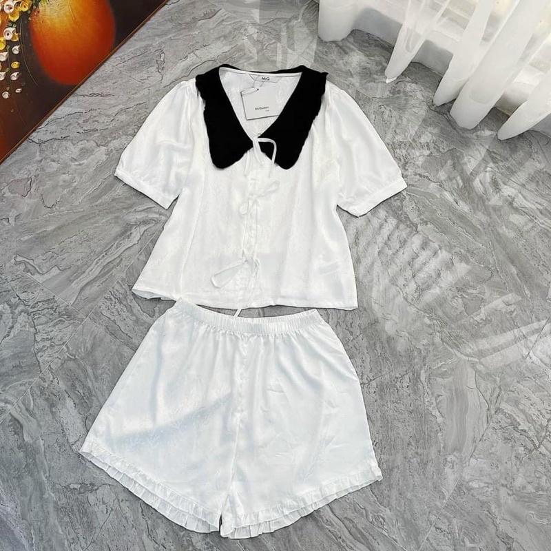 BỘ ĐÙI TIỂU THƯ TRẮNG CỔ BÈO ĐEN XINH