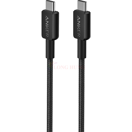 Cáp USB Type-C to Type-C Anker 322 Nylon Cable III 60W 0.9m A81F5/1.8m A81F6 - Hàng chính hãng
