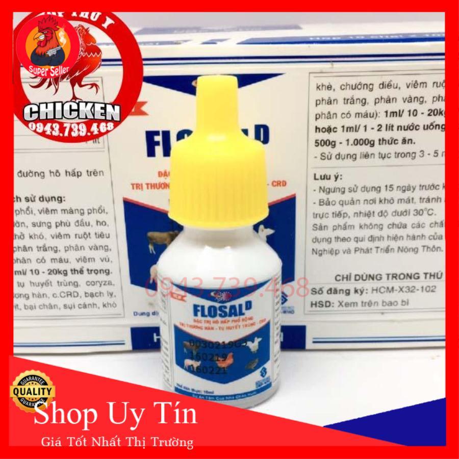 Hộp 10 Chai Flosal D-Khò Khè Sổ Mũi-Rút Hình Cho Gà
