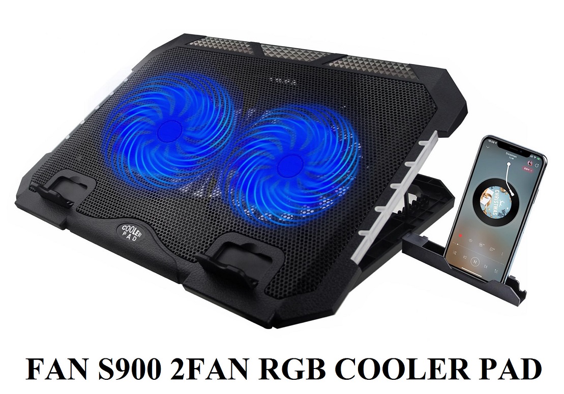 ĐẾ TẢN NHIỆT LAPTOP S900 2 FAN RGB - JL