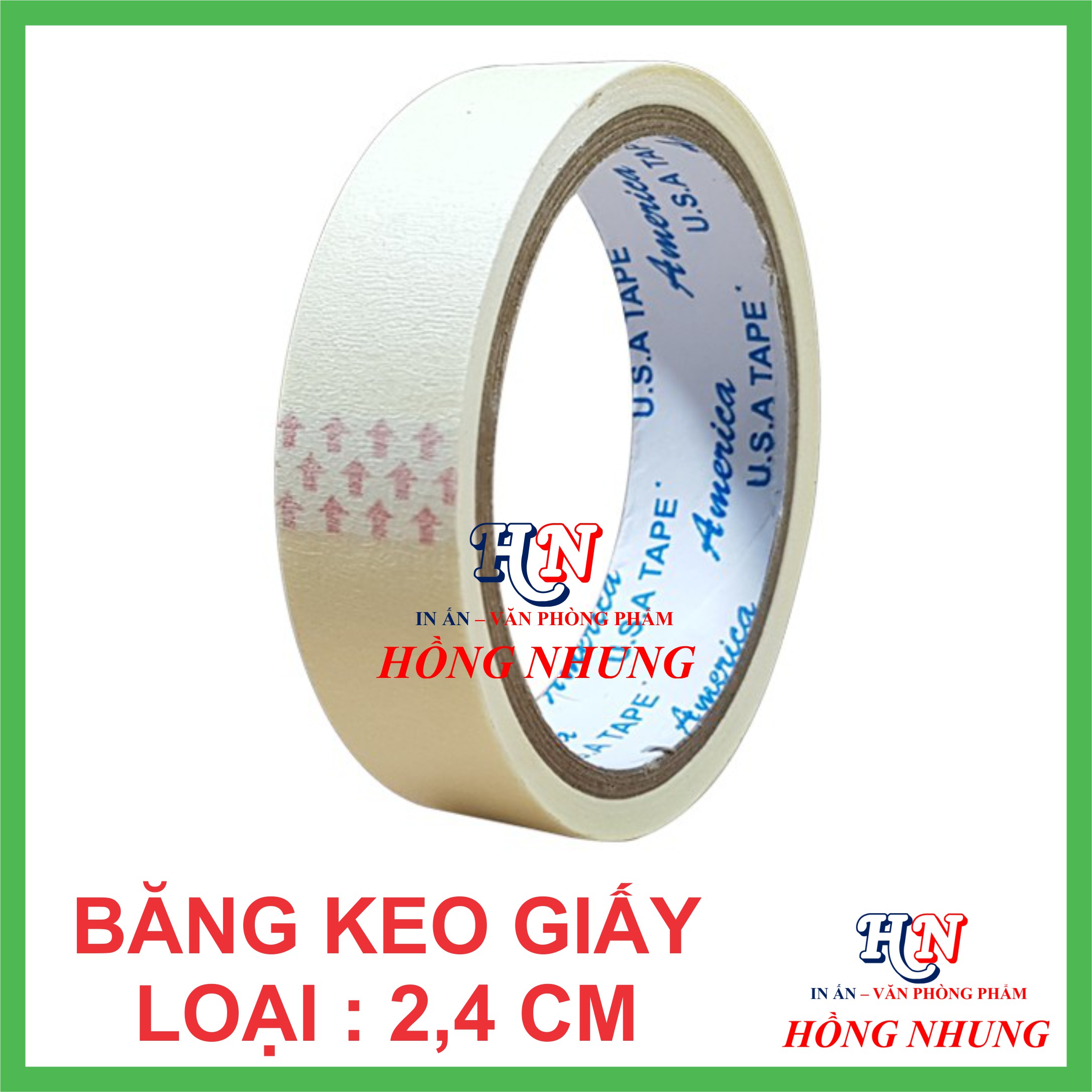 [ SÉT ] COMBO 6 Cuộn Băng Keo Giấy 2,4F (2,4cm) ; Siêu dính, bền, chắc chắn, tiện dụng ; Hồng Nhung VPP