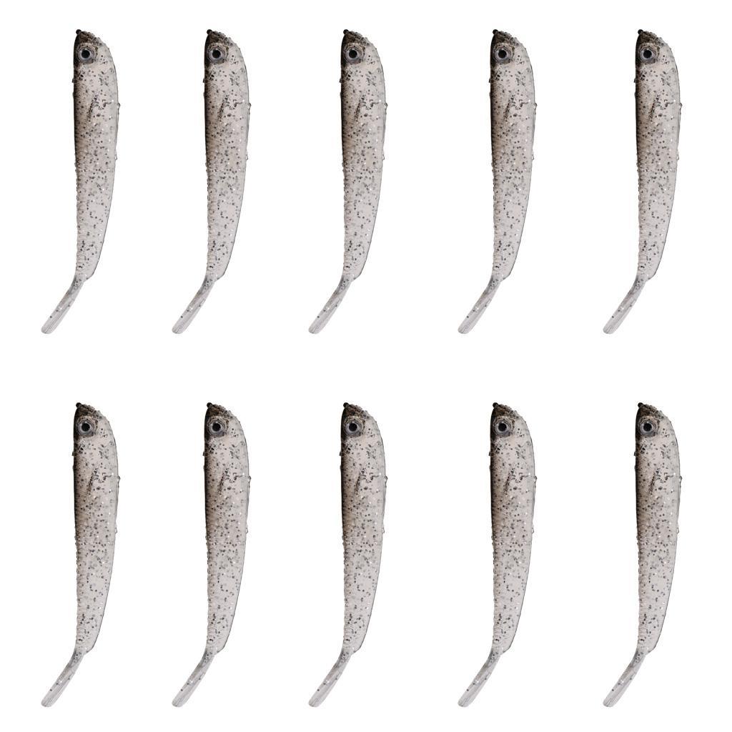 Black Soft Plastic Lure Tiddler Bait Bionic Bait Minnow Artificial Bait