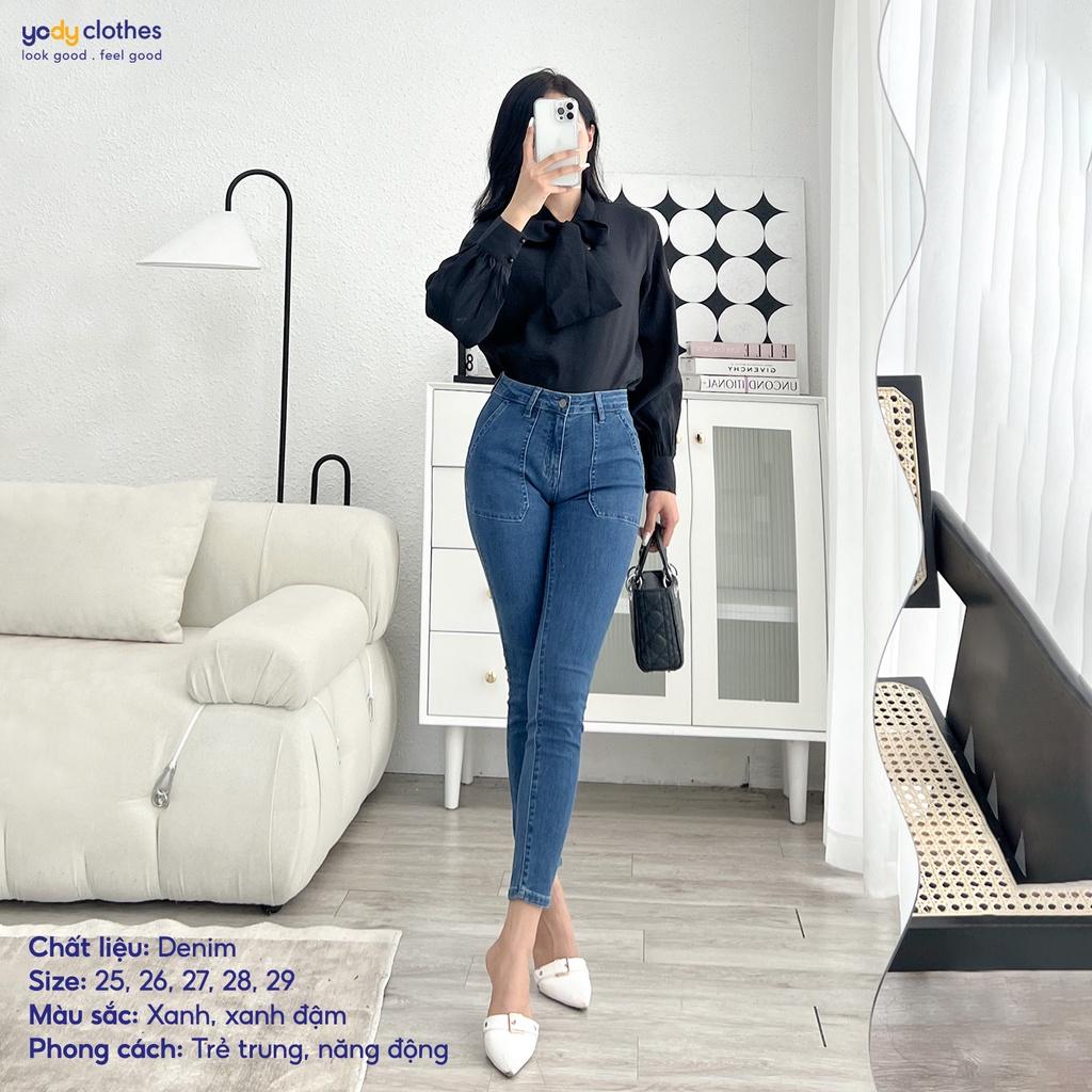 Quần jeans nữ skinny YODY dáng ôm túi vuông co giãn 4 chiều thoải mái QJN5094