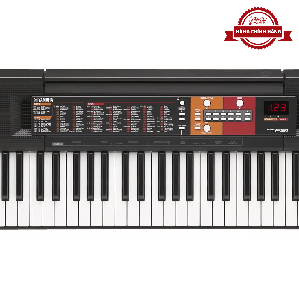 Đàn Organ Yamaha PSR-F51 Phù Hợp Với Những Người Mới Bắt Đầu (Đàn+ Nguồn) - Hàng Chính Hãng