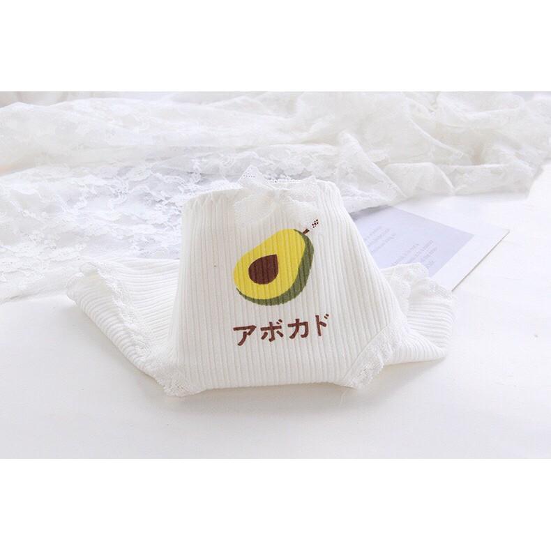 Quần Lót Cotton In Hình Quả Bơ Dễ Thương Cho Nữ