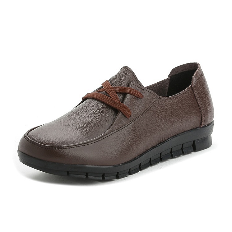 Giày lười Slip on nữ da mềm đế chống trượt 666