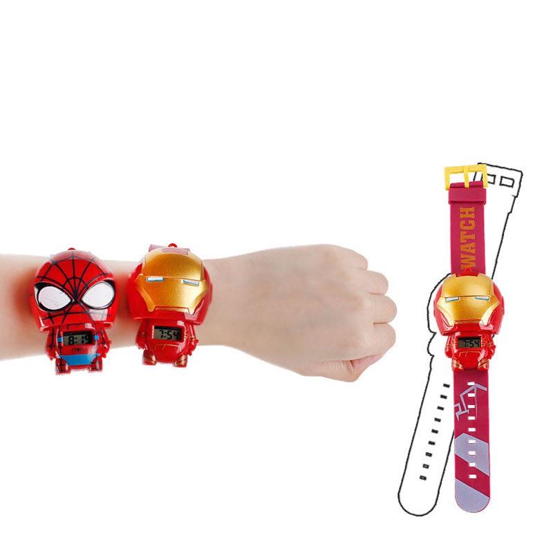 Đồng Hồ Iron Man Spider-Man Biến Hình dễ thương dễ thương H2,Đồng Hồ Công Chúa Helo kitty Dành Cho Bé Gái, Chống Nước