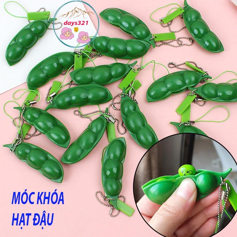 Đồ chơi bóp hạt đậu giải tỏa áp lực gắn điện thoại Móc khóa hạt đậu móc khóa hạt lạc