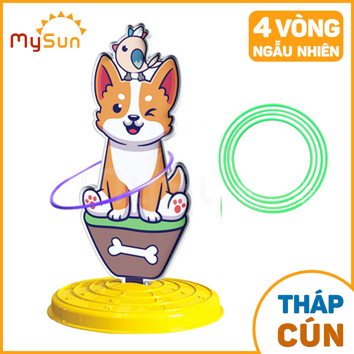 Bộ đồ trò chơi NÉM VÒNG cổ chai cho bé giải trí giảm căng thẳng MySun