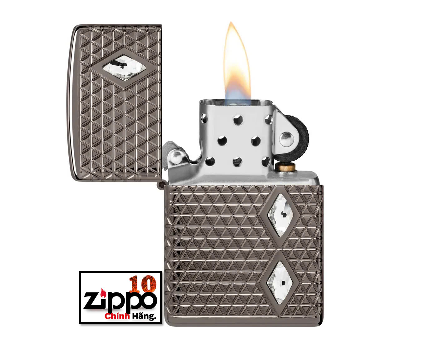 Bật lửa Zippo 46316 Diamond Pattern Design - Chính hãng 100%