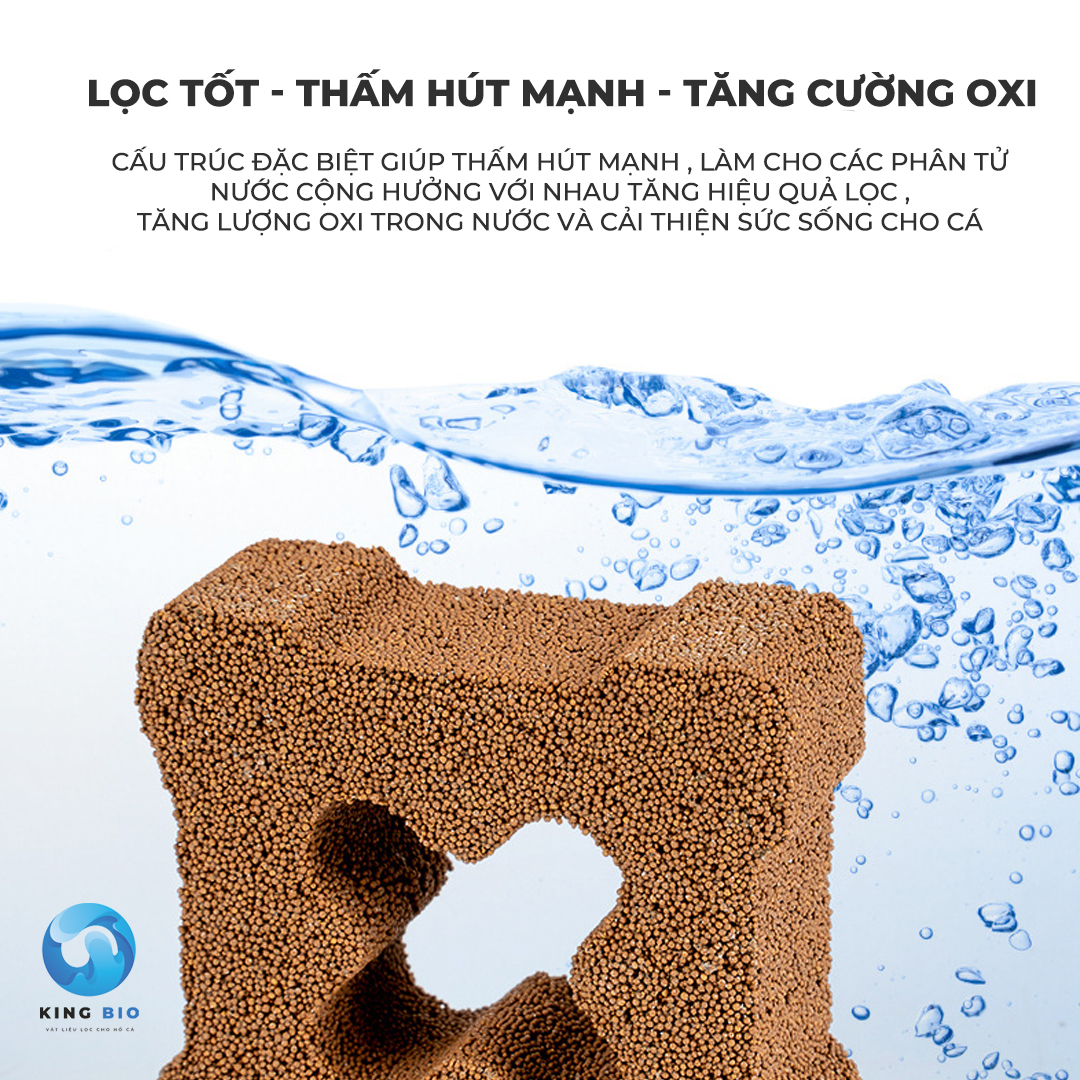 Sứ lọc gạch 3D Nano Bio No1 - Vật liệu lọc cao cấp cho hồ cá, bể cá