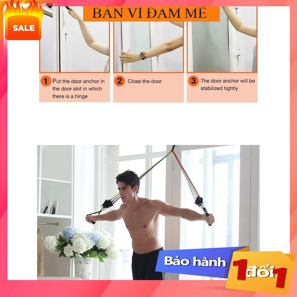 Bộ 5 Dây Ngũ Sắc Đàn Hồi Kháng Lực Tập Gym , Fitness , Yoga- Dụng cụ tập gym, Dụng cụ tập yoga,bảo hành 1 đổi 1