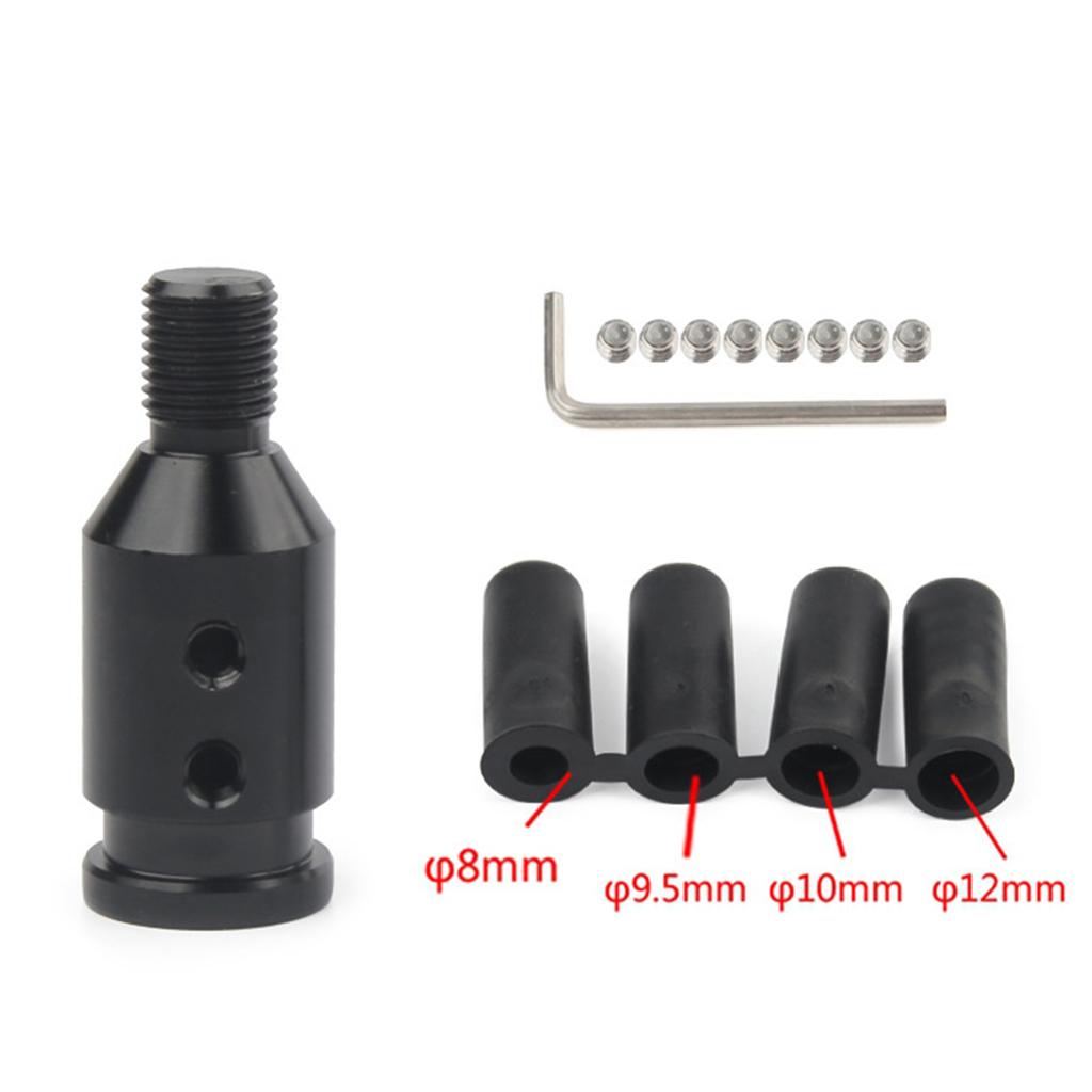 1 Set Aluminum Shift Knob Adapter for BMW Non Threaded Shifters 10x1.5mm Black