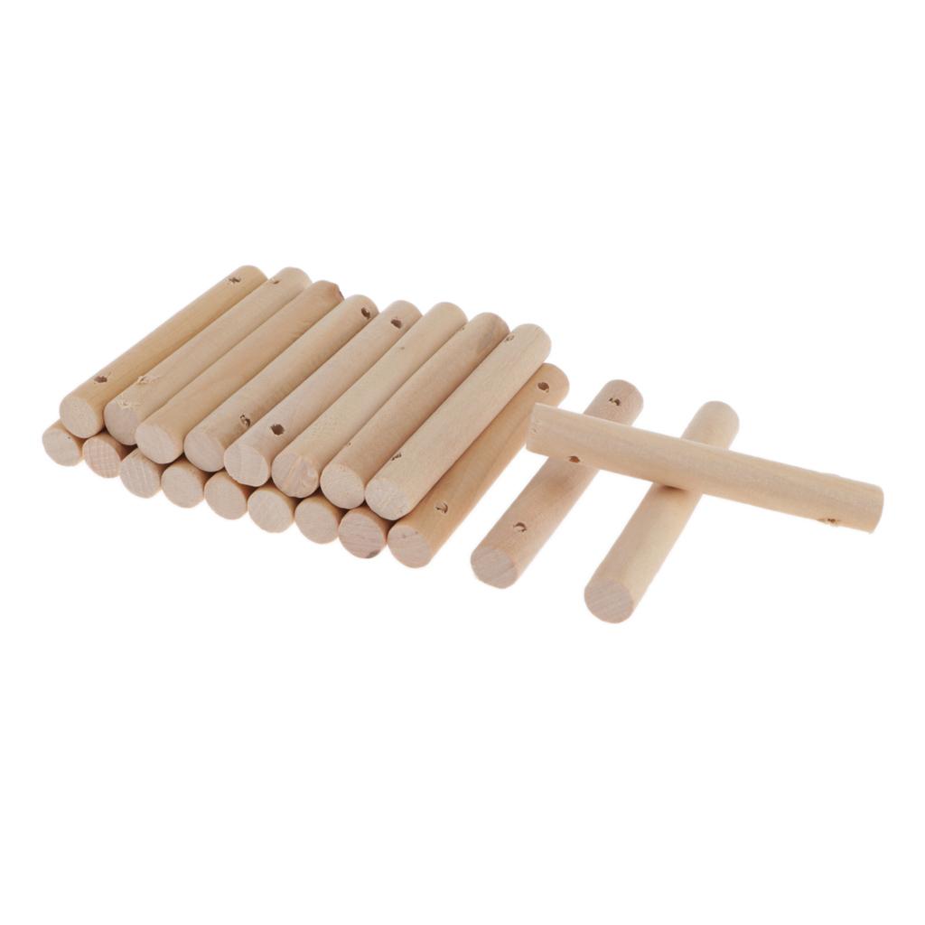20 Pieces Round Wooden Stick DIY Unfinished Wood Crafts Making 7x1cm