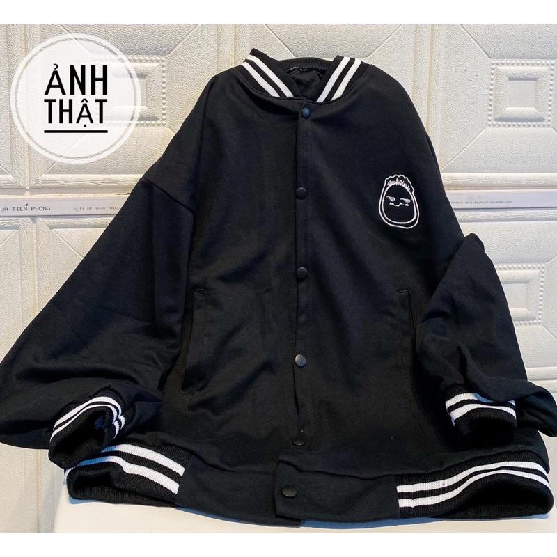 Áo Khoác Nỉ Bomber Jacket Chất Nỉ Ngoại Ko Xù Hình Cute Form Unisex