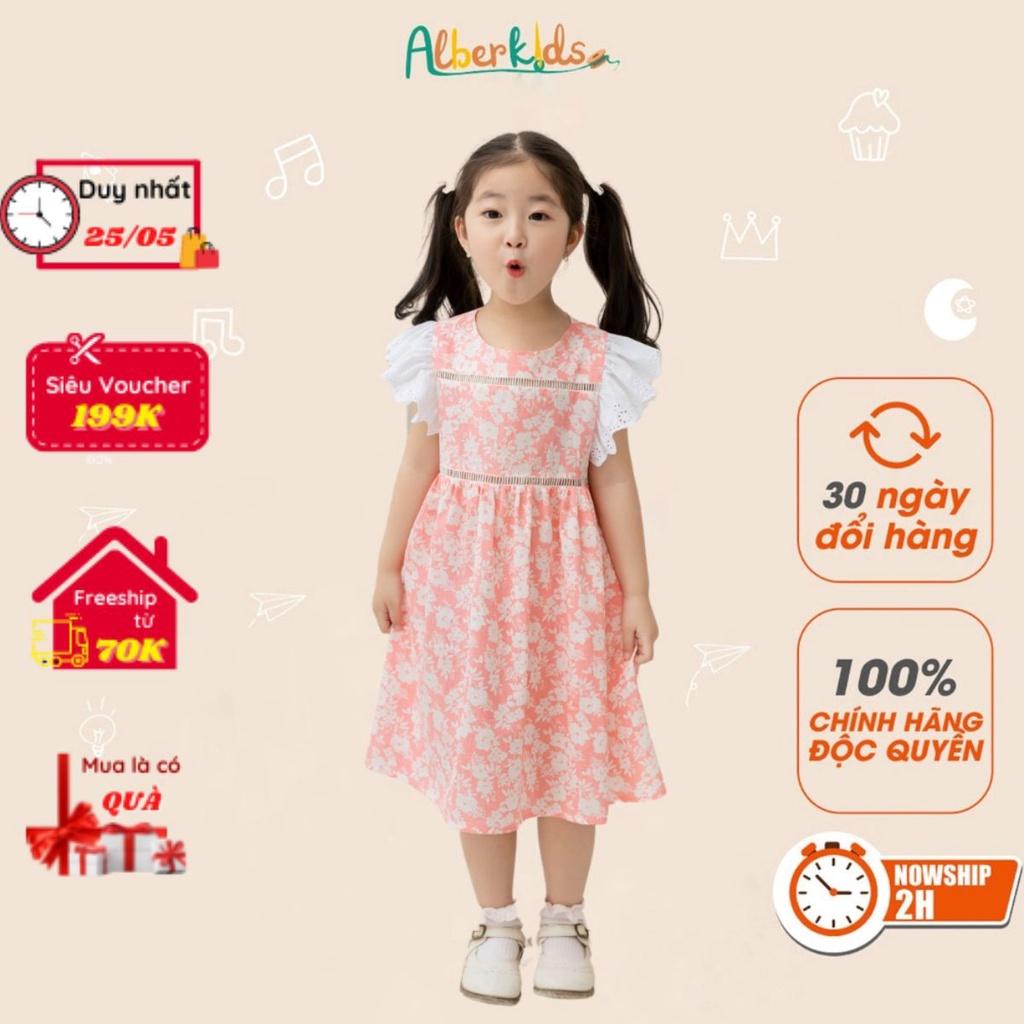 Váy bé gái ALBERKIDS hoa tay cánh tiên công chúa xinh đẹp cho trẻ em từ 2,3,4,5,6,7,8,9,10,11,12 tuổi