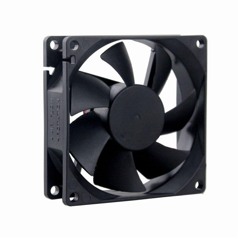 Gdstime 1 Piece DC 24V Dual Ball 80mm x 25mm 8cm 2Pin Heatsink Case Cooling Fan 80*80*25mm 8025 PC Brushless Motor Cooler
