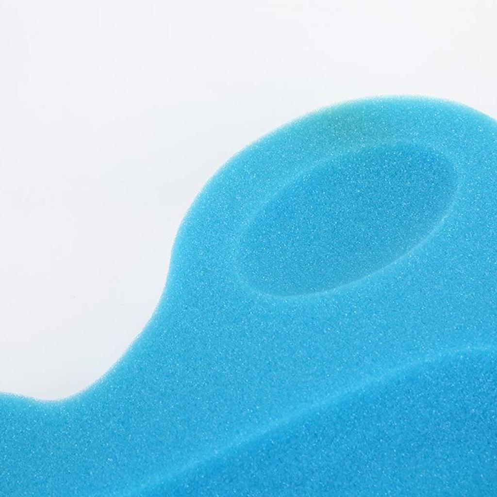 2pcs Bath Sponge Infant Bath Cushion Comfy And Skid Proof Bathing Mat Blue