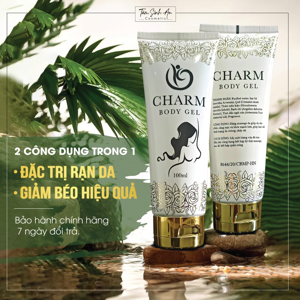 Kem Mờ Rạn Da Charm Body Gel - 7 Ngày Vòng Eo Con Kiến, Phù Hợp Với Cả Phụ Nữ Sau Sinh - Tâm Sinh An Cosmetic